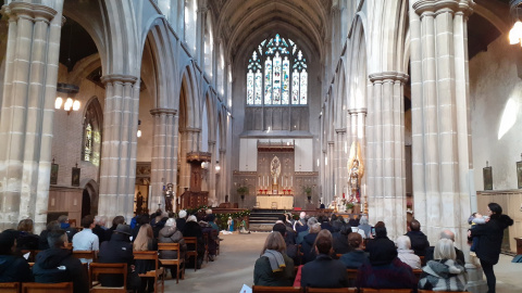 Funeral para despedir a Lidia Venegas en la iglesia Saint Michael de Camden.