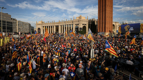 11/09/2023 - La manifestació de l'ANC d'aquest 11 de setembre del 2023 a la plaça Espanya de Barcelona.