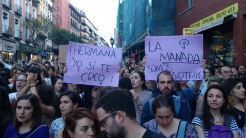 Protestas en las calles de Madrid por la sentencia en el Caso de La Manada.