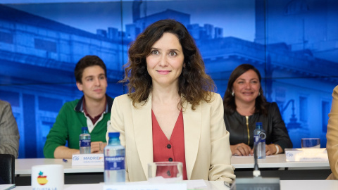 La presidenta de la Comunidad de Madrid, Isabel Díaz Ayuso, durante un comité autonómico del PP en Madrid, a 18 de marzo de 2024.