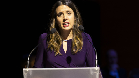 Irene Montero, ministra de Igualdad, durante el acto de homenaje a las 'Roges del Molinar'.