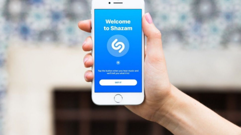 La aplicación Shazam, en un IPhone de Apple.