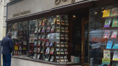 20/3/24 - Imagen de la librería Pérgamo, la más antigua de Madrid.