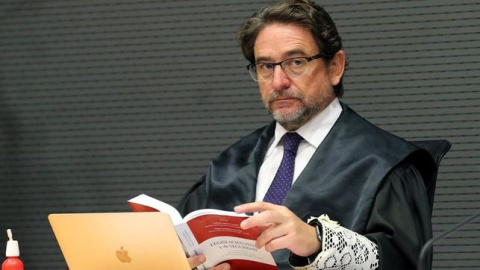 El magistrado Salvador Alba durante el juicio del 'caso Calero'. EFE/ELVIRA URQUIJO