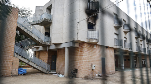 Fachada de la Residencia de la Tercera Edad de Moncada donde tuvo lugar el incendio, a 19 de enero de 2022, en Moncada, València.