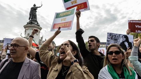 05/02/2022. Protestas contra el Gobierno de Irán, a 16 de enero de 2023, en París.