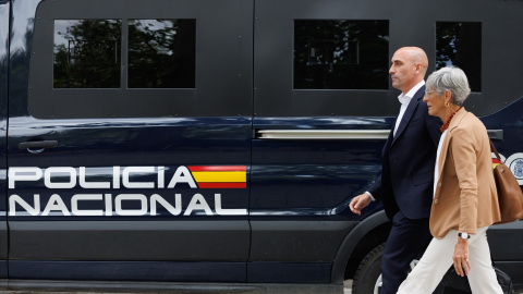 El expresidente de la RFEF Luis Rubiales sale de declarar de la Audiencia Nacional, a 15 de septiembre de 2023.