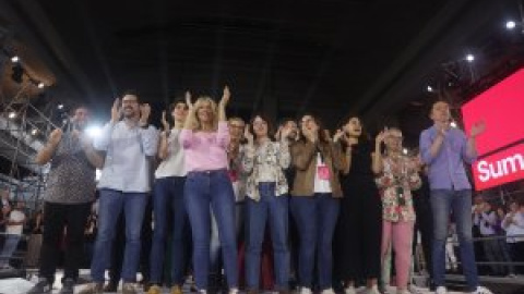 Sumar se erige como alternativa a un bipartidismo envuelto en corrupción y marca perfil propio frente al PSOE