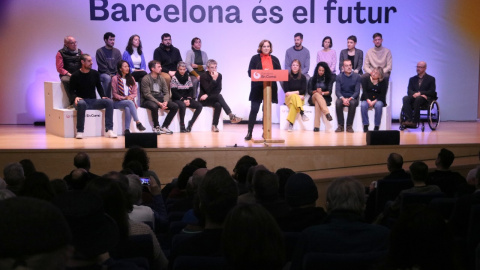 11/02/2023 - Ada Colau durant la presentació dels 20 primers candidats de la llista de Barcelona en Comú per a les eleccions municipals.