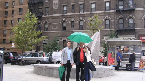 López de Munain, Martí Massó y Paisán-Ruiz, en el Mount Sinai en 2013.