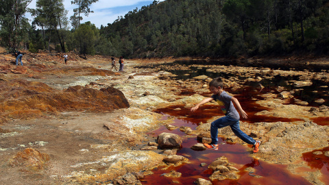 La cuenca minera de Riotinto, un "paisaje de Marte".