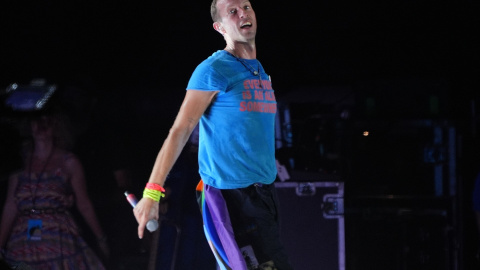 Chris Martin durante el concierto en Glastonbury. - EP