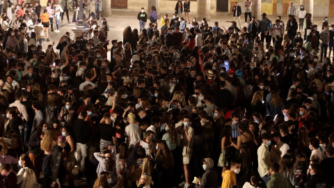 Imagen de la Plaza Mayor de Salamanca tras el fin del estado de alarma.