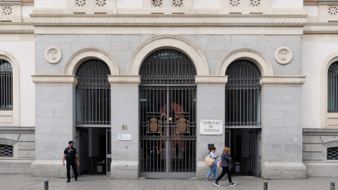 Fachada del Tribunal de Cuentas, a 22 de mayo de 2023, en Madrid.