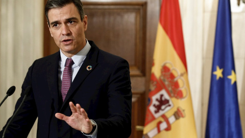 El presidente del Gobierno, Pedro Sánchez, en su visita a Grecia.