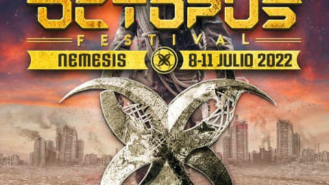 Cartel del Octopus Festival,que se celebrará en julio en Tavernes de la Valldigna.