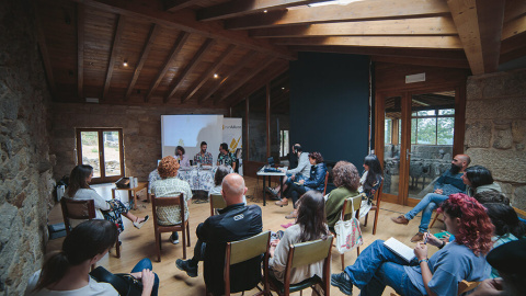 8/4/24 Presentación de laa Rede Aldear en Pedra, festival de saberes en la Casa Vella Amiadoso (Allariz).