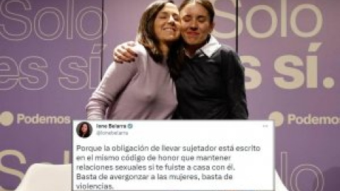 Ione Belarra, ante los arranques de testosterona de la derecha por no usar sujetador: "Basta de avergonzar a las mujeres"