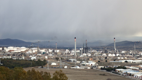 Vista general de la central petroquímica de Puertollano, a 27 de enero de 2023, en Puertollano, Ciudad Real, Castilla-La Mancha (España).