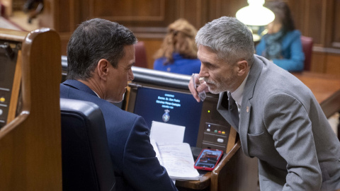 14/02/2022. Pedro Sánchez y Fernando Grande-Marlaska en el Congreso de los Diputados, a 24 de enero de 2023.