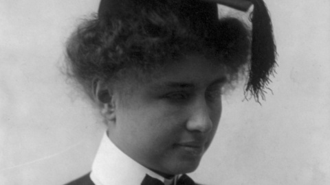 La sordociega Helen Keller, en 1904.