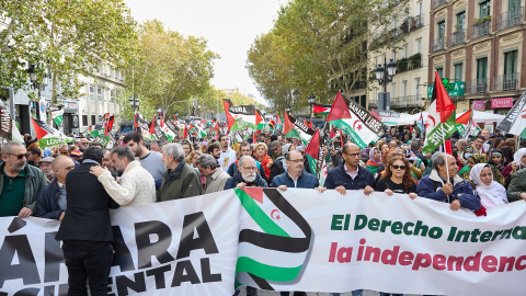 20/2/24 - Foto de archivo de una manifestación en apoyo al Sahara Occidental,  a 11 de noviembre de 2023, en Madrid (España).