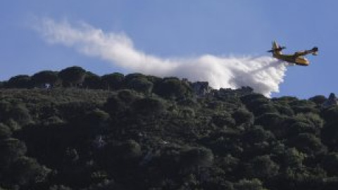 Un incendio forestal en Tarifa obliga al desalojo de varias viviendas