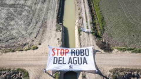 Despliegan pancartas en Doñana, Mar Menor y Tablas de Daimiel para denunciar las 51.465 hectáreas de regadío ilegal