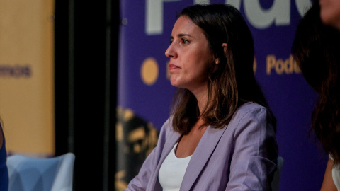 La ministra de Igualdad en funciones, Irene Montero, durante un acto de Podemos, en Madrid, a 16 de septiembre de 2023.