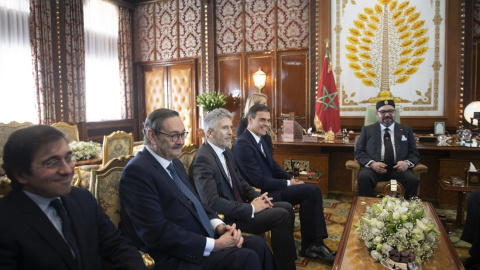 ARCHIVO. El presidente del Gobierno Pedro Sánchez se reúne con el Rey de Marruecos Mohamed VI, en 2019.