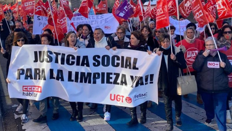 Las trabajadoras del sector de la limpieza sean movilizado en Ciudad Real, Cuenca, Huesca, Guadalajara y Toledo.