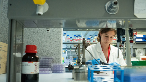 19/09/23Una mujer trabaja en el Parc de Recerca Biomèdica de Barcelona, a 20 de julio de 2023, en Barcelona.