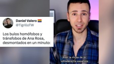 El repaso en un minuto de un activista LGTBI a los bulos de Ana Rosa Quintana con la ley trans