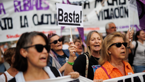 Concentración contra las agresiones sexuales en Madrid, a 1 de septiembre de 2023.