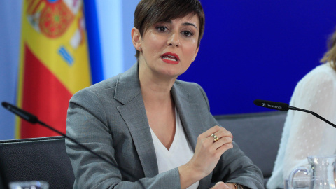 La portavoz del Gobierno, Isabel Rodríguez, durante la rueda de prensa celebrada en Moncloa este martes.