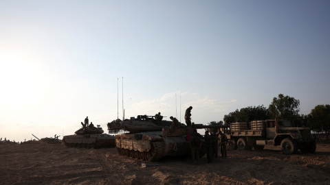 Tanques de Israel, en el sur del país, a 14 de octubre de 2023.