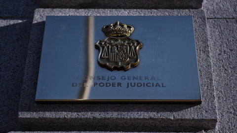 Entrada del Consejo General del Poder Judicial, en Madrid