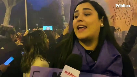 Tania Zamora, mexicana, durante la manifestación del 8M en Madrid: "México es el país más feminicida del mundo"