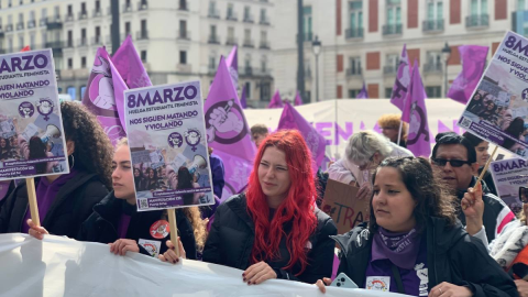 Cabecera de la manifestación estudiantil en Madrid, a 8 de marzo de 2023.