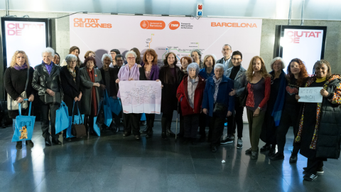 8-3-2023 El consistori ha elaborat un mapa simbòlic del metro de Barcelona amb el que es ret homenatge a algunes de les dones referents que formen part de la història de la ciutat