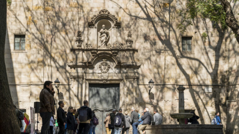 La plaça Reial de Barcelona, una de las más concurridas de Ciutat Vella.