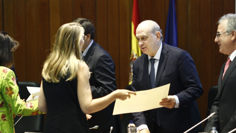 Jorge Fernández Díaz, en un acto de reconocimiento como Ministro del Interior a la reinserción de reclusos, en 2016