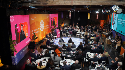 Un momento del evento organizado por la UCLG este jueves en Barcelona.