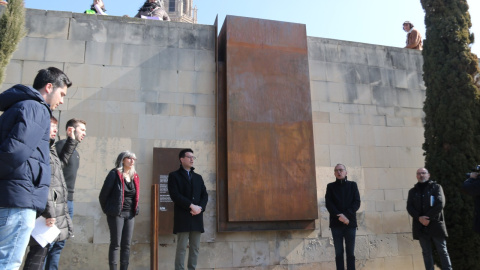 04/03/2023 - La inauguració del memorial dedicat a les víctimes del camp de concentració que el franquisme va implantar a la Seu Vella de Lleida del 1938 al 1940.