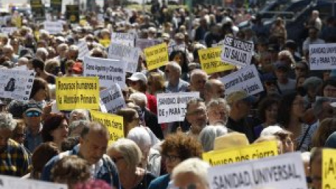 Más de mil personas se manifiestan en Madrid en una nueva Marea Blanca para denunciar la mercantilización de la salud