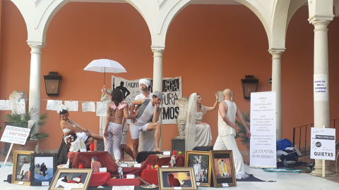 Protesta de los modelos de Bellas Artes.