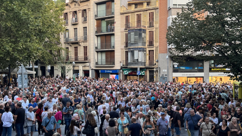 Imatge de la protesta a Manresa contra l'incivisme.