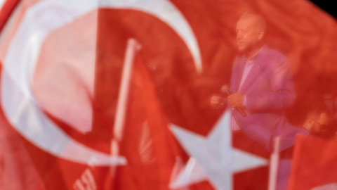 El presidente de Turquía, Recep Tayyip Erdogan, durante un acto electoral en Estambul, a 7 de mayo de 2023.