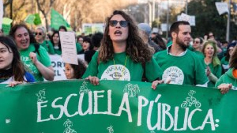 La Marea Verde protesta en Madrid por la escasa financiación de Ayuso a la educación pública