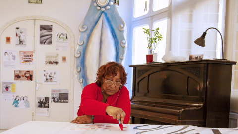 L'activista Norma Falconi, a la Bonne.